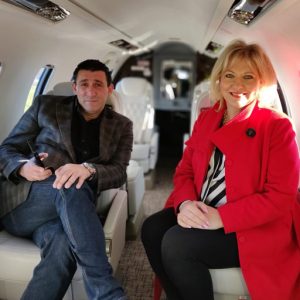 Stephen Gillen with Daphne Diluce in Private Jet